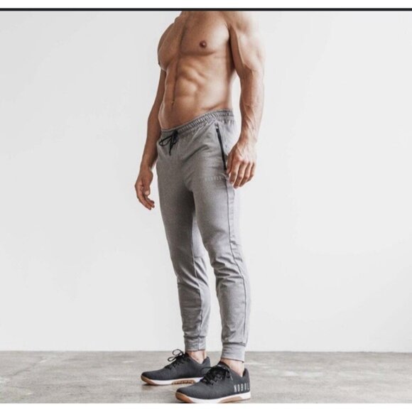 NOBULL Sweat Pants Joggers Men’s Size L Gray Zip Pockets Casual Active Stretch - Picture 1 of 11
